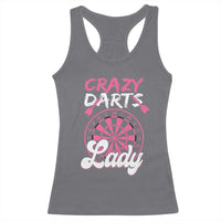 Crazy Darts Lady Bullseye Dart Shooting Racerback Tank Top Female Dartist Gift - Wonder Print Shop