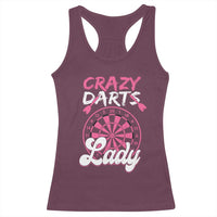 Crazy Darts Lady Bullseye Dart Shooting Racerback Tank Top Female Dartist Gift - Wonder Print Shop