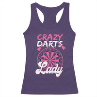 Crazy Darts Lady Bullseye Dart Shooting Racerback Tank Top Female Dartist Gift - Wonder Print Shop