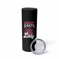 Crazy Darts Lady Bullseye Dart Shooting Skinny Tumbler Female Dartist Gift - Wonder Print Shop
