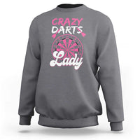 Crazy Darts Lady Bullseye Dart Shooting Sweatshirt Female Dartist Gift - Wonder Print Shop