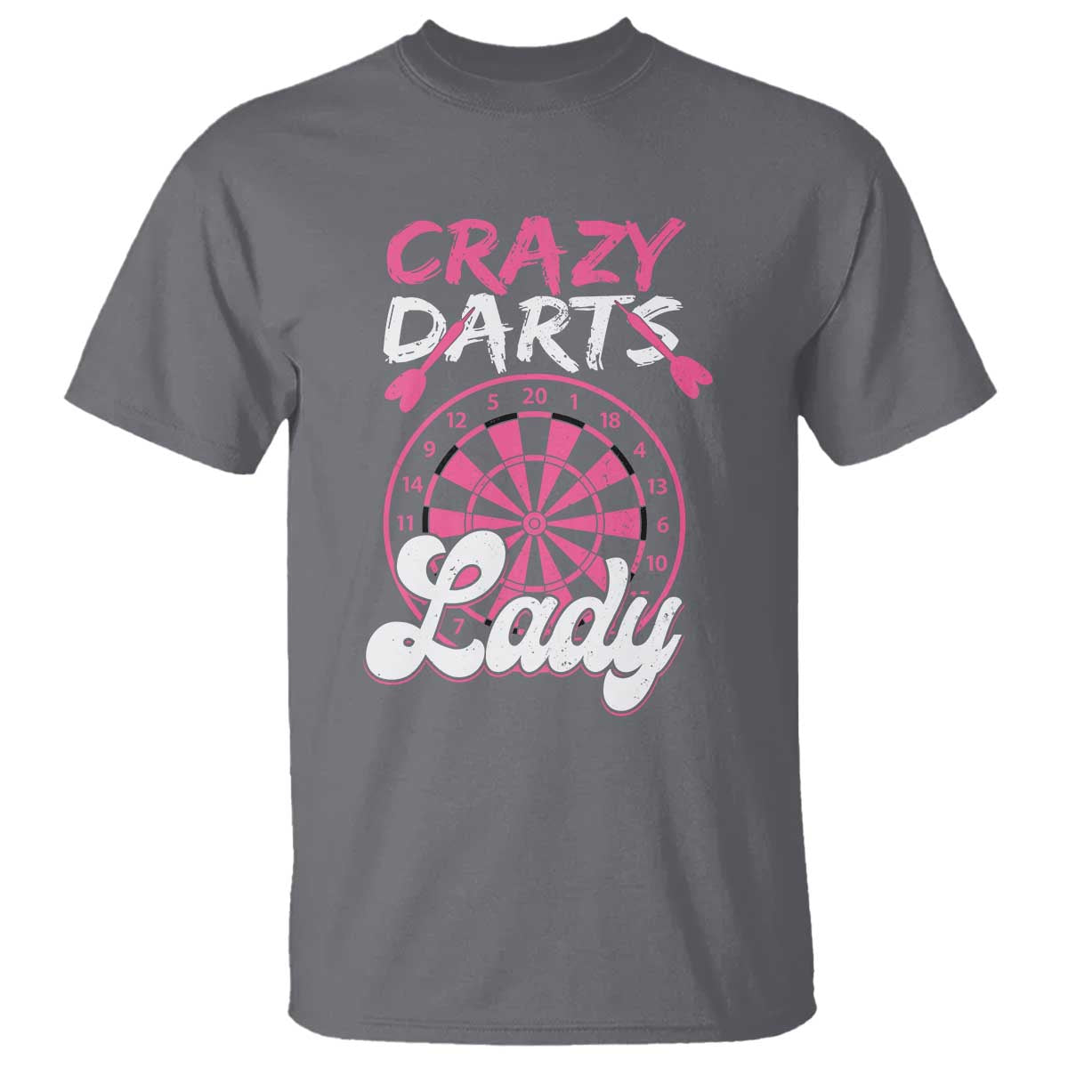 Crazy Darts Lady Bullseye Dart Shooting T Shirt Female Dartist Gift - Wonder Print Shop