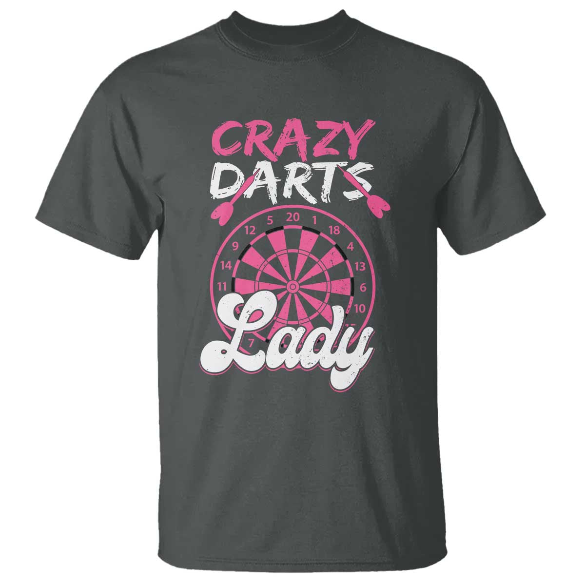Crazy Darts Lady Bullseye Dart Shooting T Shirt Female Dartist Gift - Wonder Print Shop