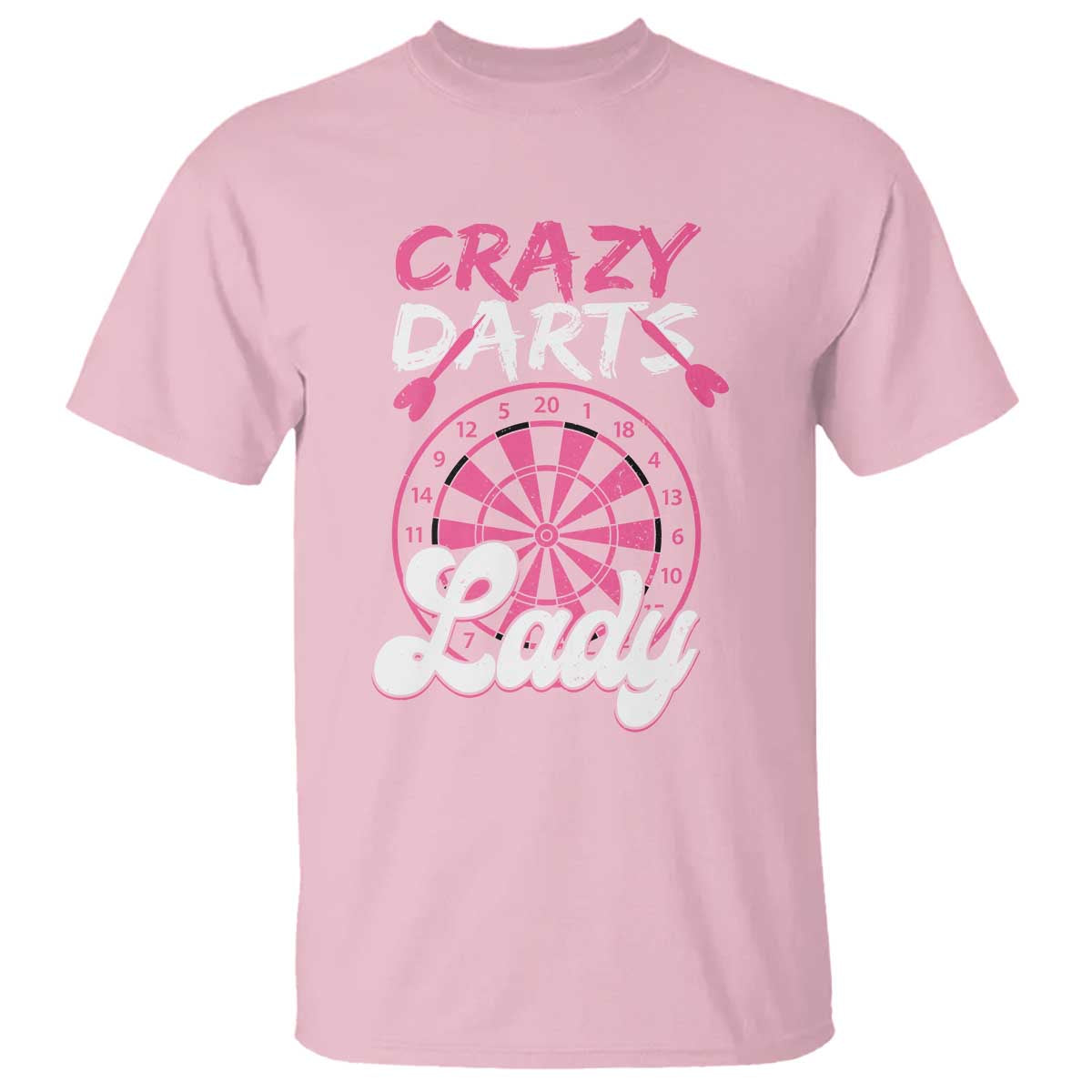 Crazy Darts Lady Bullseye Dart Shooting T Shirt Female Dartist Gift - Wonder Print Shop