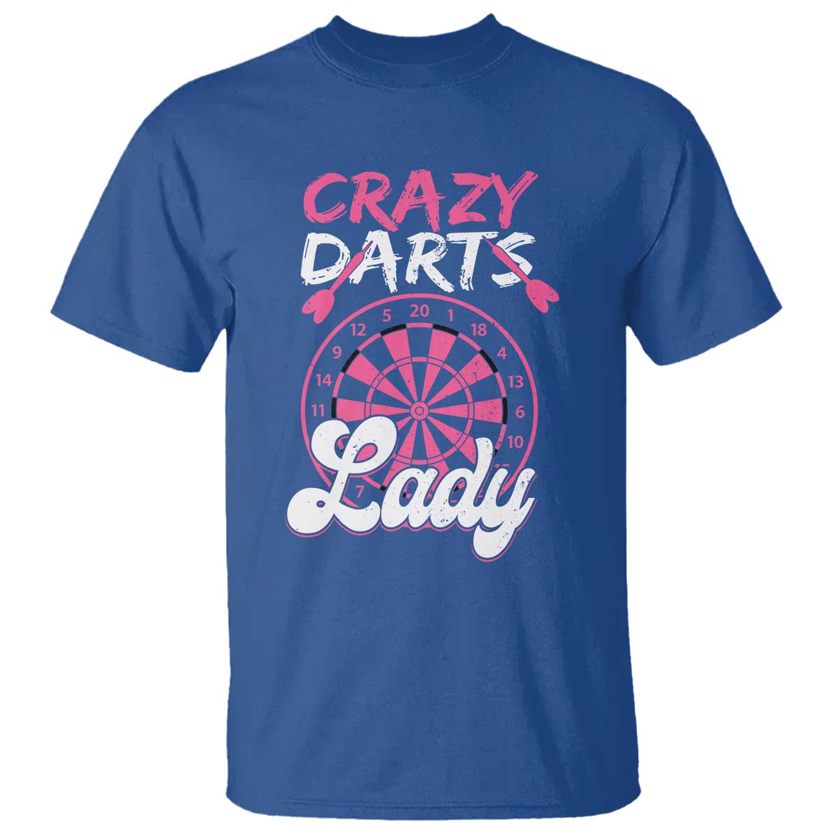 Crazy Darts Lady Bullseye Dart Shooting T Shirt Female Dartist Gift - Wonder Print Shop