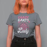 Crazy Darts Lady Bullseye Dart Shooting T Shirt For Women Female Dartist Gift - Wonder Print Shop