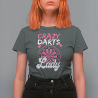 Crazy Darts Lady Bullseye Dart Shooting T Shirt For Women Female Dartist Gift - Wonder Print Shop