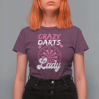 Crazy Darts Lady Bullseye Dart Shooting T Shirt For Women Female Dartist Gift - Wonder Print Shop