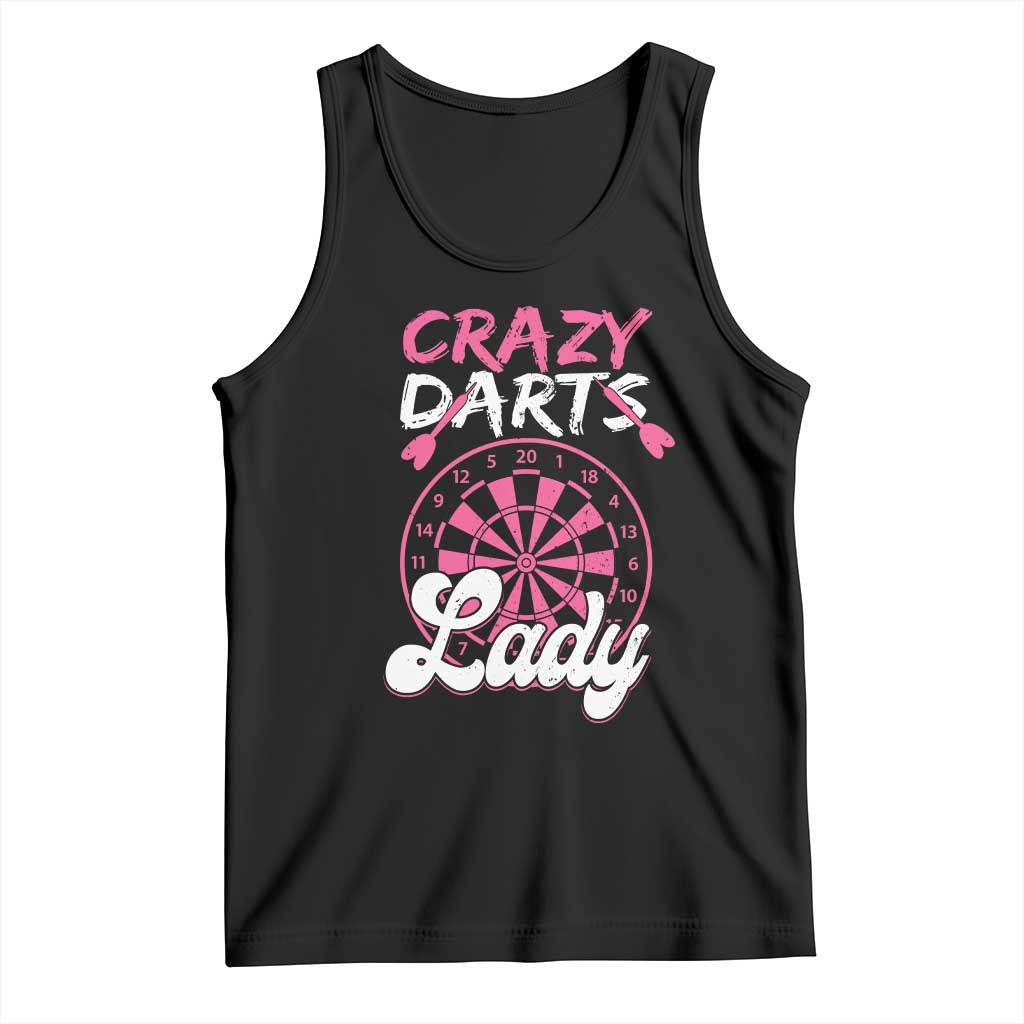 Crazy Darts Lady Bullseye Dart Shooting Tank Top Female Dartist Gift - Wonder Print Shop