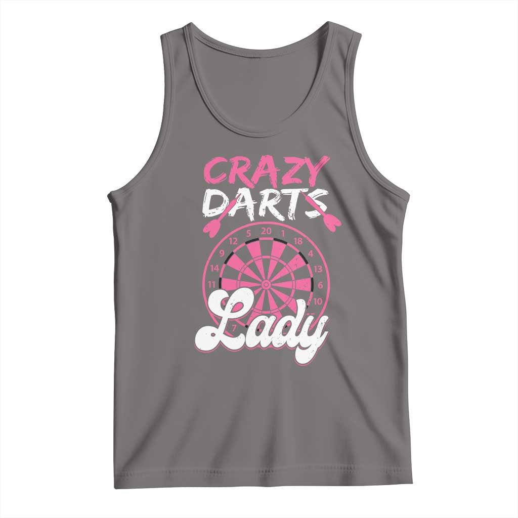 Crazy Darts Lady Bullseye Dart Shooting Tank Top Female Dartist Gift - Wonder Print Shop