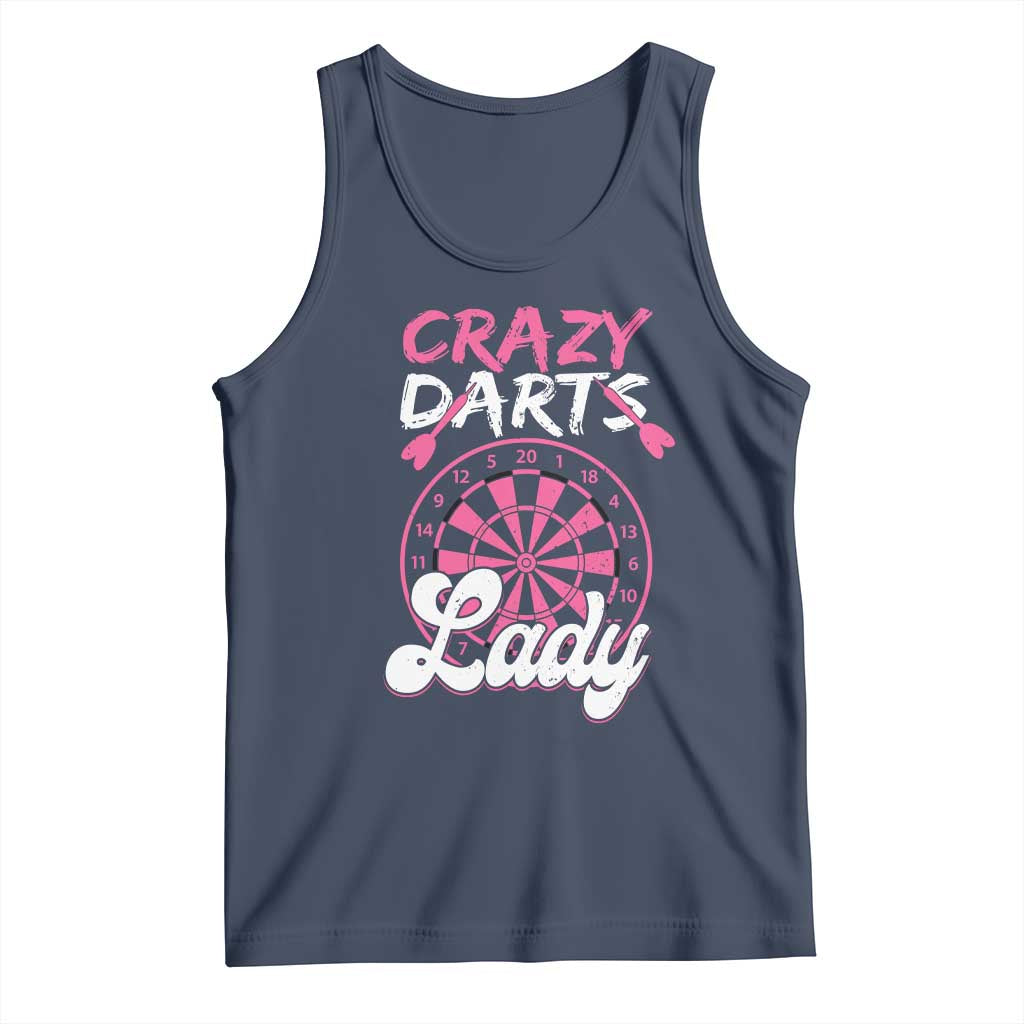 Crazy Darts Lady Bullseye Dart Shooting Tank Top Female Dartist Gift - Wonder Print Shop