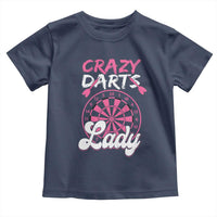 Crazy Darts Lady Bullseye Dart Shooting Toddler T Shirt Female Dartist Gift - Wonder Print Shop