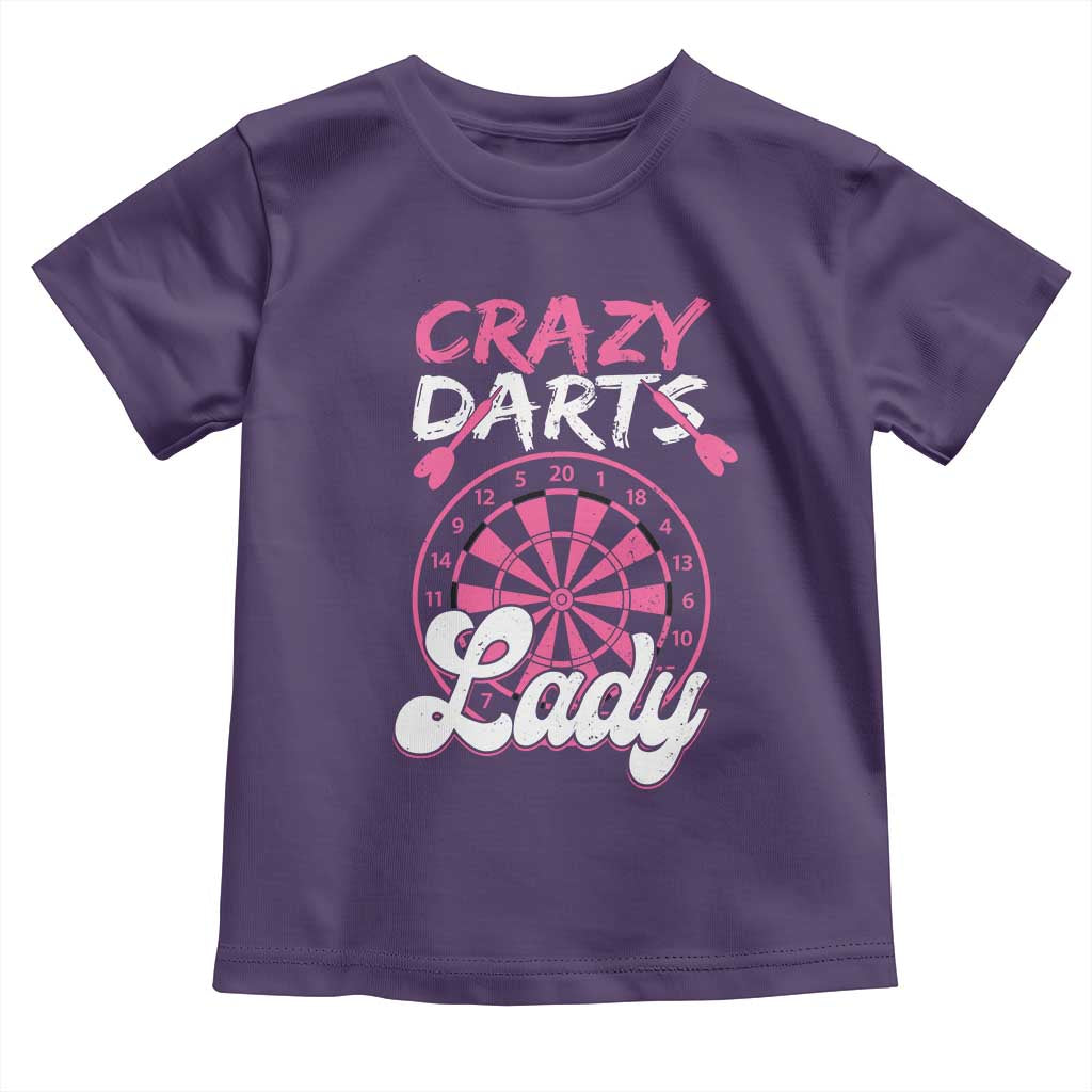 Crazy Darts Lady Bullseye Dart Shooting Toddler T Shirt Female Dartist Gift - Wonder Print Shop