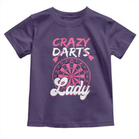 Crazy Darts Lady Bullseye Dart Shooting Toddler T Shirt Female Dartist Gift - Wonder Print Shop