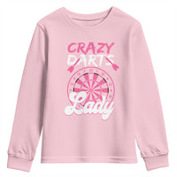 Crazy Darts Lady Bullseye Dart Shooting Youth Sweatshirt Female Dartist Gift - Wonder Print Shop