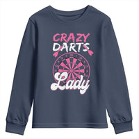 Crazy Darts Lady Bullseye Dart Shooting Youth Sweatshirt Female Dartist Gift - Wonder Print Shop