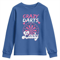 Crazy Darts Lady Bullseye Dart Shooting Youth Sweatshirt Female Dartist Gift - Wonder Print Shop