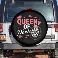 Queen Of Darts Bullseye Shooter Spare Tire Cover Female Dartist Gift - Wonder Print Shop