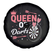 Queen Of Darts Bullseye Shooter Spare Tire Cover Female Dartist Gift - Wonder Print Shop