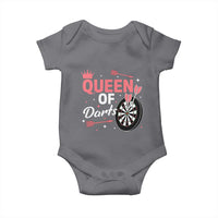Queen Of Darts Bullseye Shooter Baby Onesie Female Dartist Gift - Wonder Print Shop