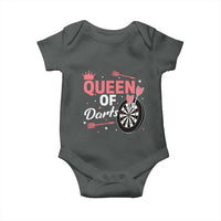 Queen Of Darts Bullseye Shooter Baby Onesie Female Dartist Gift - Wonder Print Shop