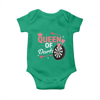 Queen Of Darts Bullseye Shooter Baby Onesie Female Dartist Gift - Wonder Print Shop