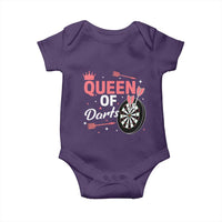 Queen Of Darts Bullseye Shooter Baby Onesie Female Dartist Gift - Wonder Print Shop