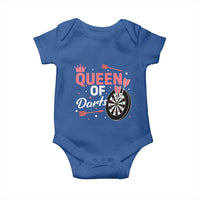 Queen Of Darts Bullseye Shooter Baby Onesie Female Dartist Gift - Wonder Print Shop