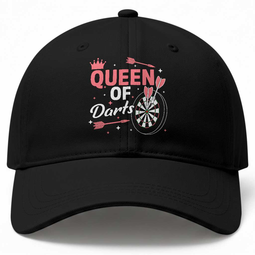 Queen Of Darts Bullseye Shooter Baseball Cap Female Dartist Gift