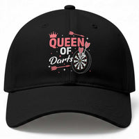 Queen Of Darts Bullseye Shooter Baseball Cap Female Dartist Gift