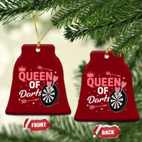 Queen Of Darts Bullseye Shooter Ceramic Ornament Female Dartist Gift - Wonder Print Shop