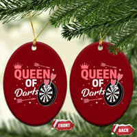 Queen Of Darts Bullseye Shooter Ceramic Ornament Female Dartist Gift - Wonder Print Shop