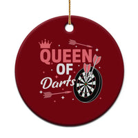 Queen Of Darts Bullseye Shooter Ceramic Ornament Female Dartist Gift - Wonder Print Shop