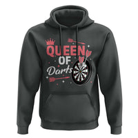 Queen Of Darts Bullseye Shooter Hoodie Female Dartist Gift - Wonder Print Shop