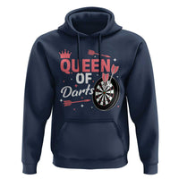 Queen Of Darts Bullseye Shooter Hoodie Female Dartist Gift - Wonder Print Shop