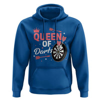 Queen Of Darts Bullseye Shooter Hoodie Female Dartist Gift - Wonder Print Shop