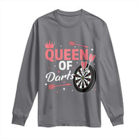 Queen Of Darts Bullseye Shooter Long Sleeve Shirt Female Dartist Gift - Wonder Print Shop