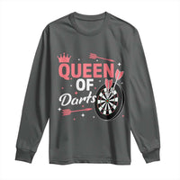 Queen Of Darts Bullseye Shooter Long Sleeve Shirt Female Dartist Gift - Wonder Print Shop