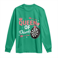 Queen Of Darts Bullseye Shooter Long Sleeve Shirt Female Dartist Gift - Wonder Print Shop