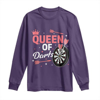 Queen Of Darts Bullseye Shooter Long Sleeve Shirt Female Dartist Gift - Wonder Print Shop