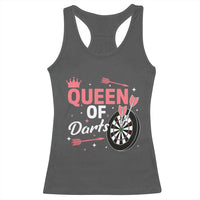 Queen Of Darts Bullseye Shooter Racerback Tank Top Female Dartist Gift - Wonder Print Shop