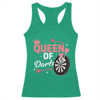 Queen Of Darts Bullseye Shooter Racerback Tank Top Female Dartist Gift - Wonder Print Shop