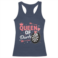 Queen Of Darts Bullseye Shooter Racerback Tank Top Female Dartist Gift - Wonder Print Shop