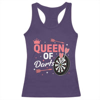 Queen Of Darts Bullseye Shooter Racerback Tank Top Female Dartist Gift - Wonder Print Shop
