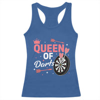 Queen Of Darts Bullseye Shooter Racerback Tank Top Female Dartist Gift - Wonder Print Shop