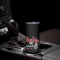 Queen Of Darts Bullseye Shooter Skinny Tumbler Female Dartist Gift - Wonder Print Shop