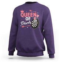 Queen Of Darts Bullseye Shooter Sweatshirt Female Dartist Gift - Wonder Print Shop