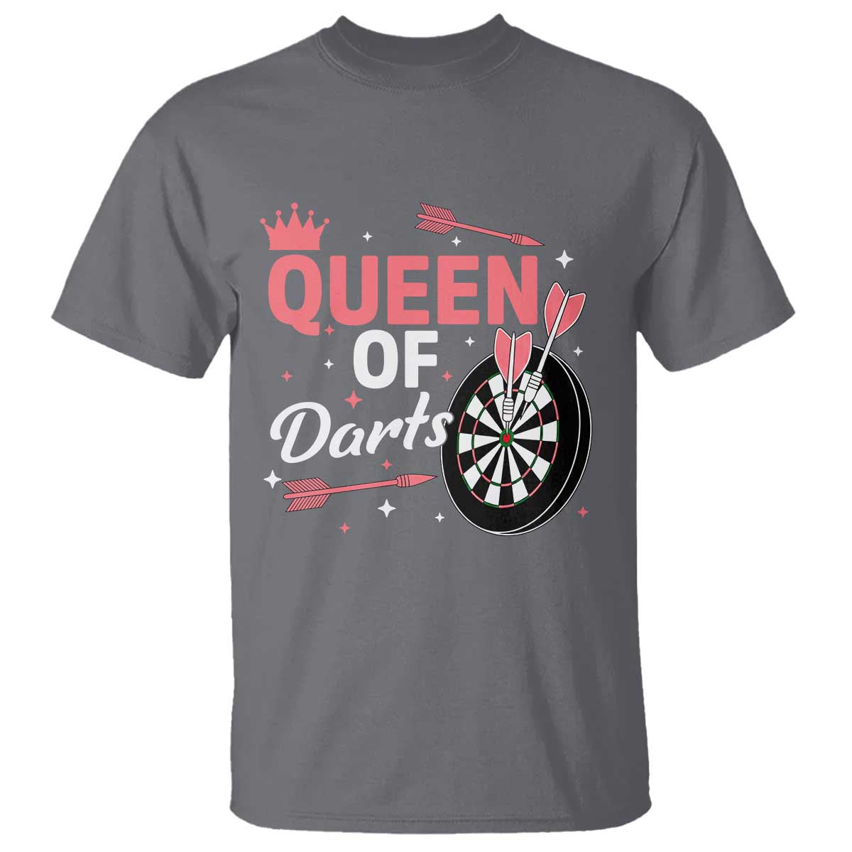 Queen Of Darts Bullseye Shooter T Shirt Female Dartist Gift - Wonder Print Shop