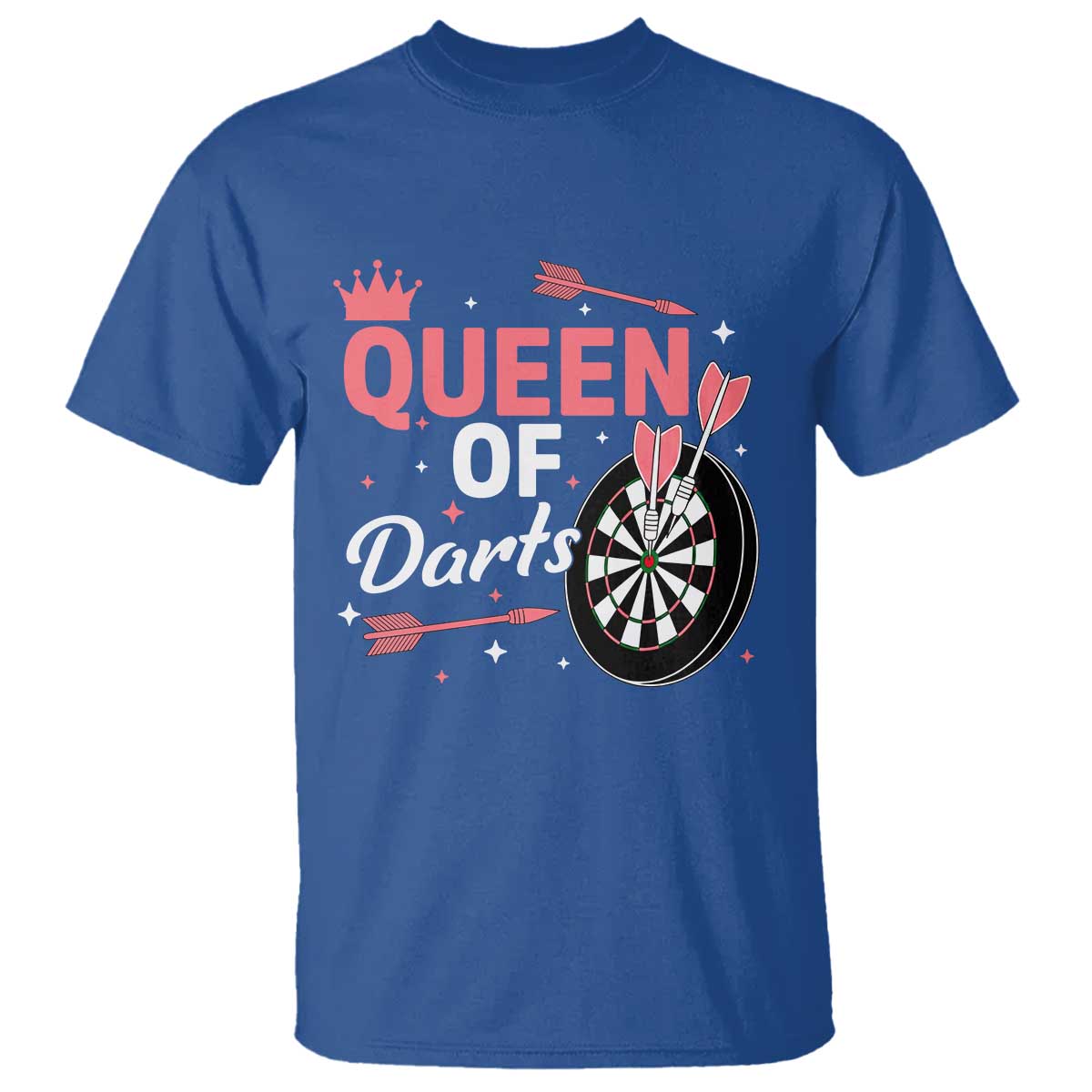 Queen Of Darts Bullseye Shooter T Shirt Female Dartist Gift - Wonder Print Shop