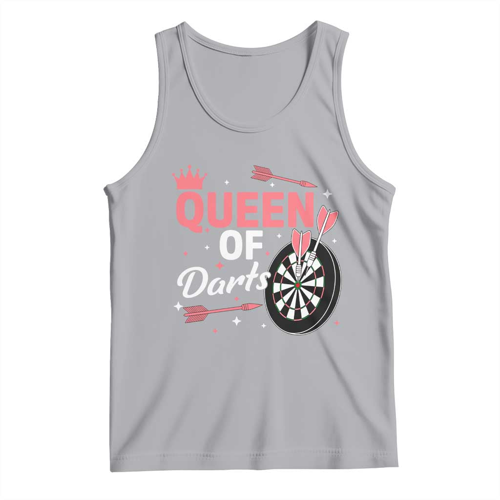 Queen Of Darts Bullseye Shooter Tank Top Female Dartist Gift - Wonder Print Shop